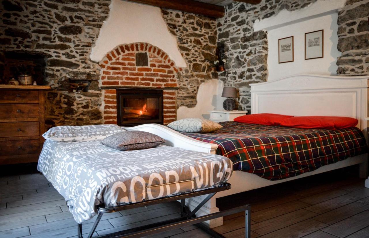 Chalet In Pietra E Legno Con Caminetto Inverso Pinasca Εξωτερικό φωτογραφία